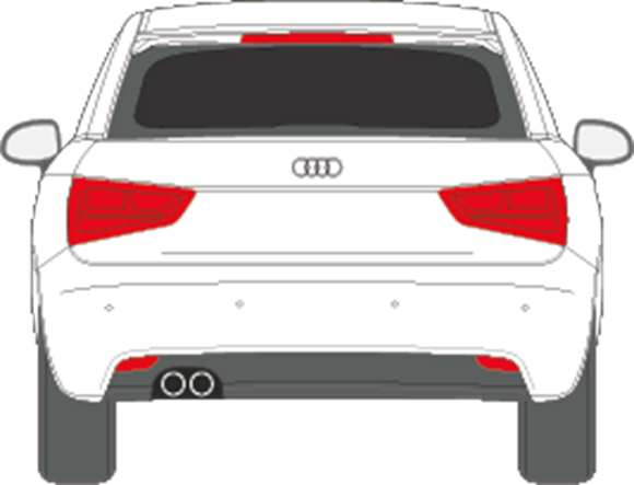 Afbeelding van Achterruit Audi A1 3 deurs (DONKERE RUIT)