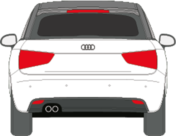Afbeelding van Achterruit Audi A1 5 deurs (DONKERE RUIT)