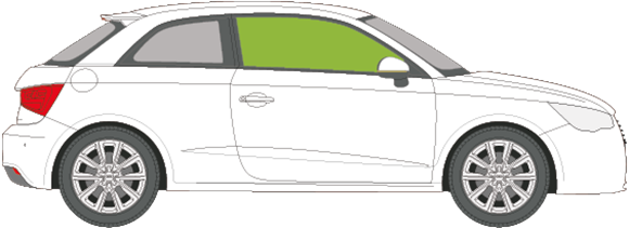 Afbeelding van Zijruit rechts Audi A1 3 deurs