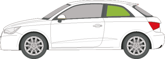Afbeelding van Zijruit links Audi A1 3 deurs