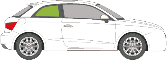 Afbeelding van Zijruit rechts Audi A1 3 deurs