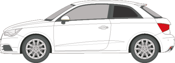 Afbeelding van Zijruit links Audi A1 3 deurs (DONKERE RUIT)