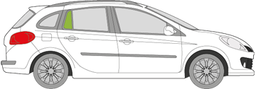 Afbeelding van Zijruit rechts Renault Clio break