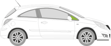 Afbeelding van Zijruit rechts Opel Corsa 5 deurs
