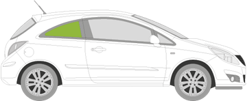 Afbeelding van Zijruit rechts Opel Corsa 3 deurs