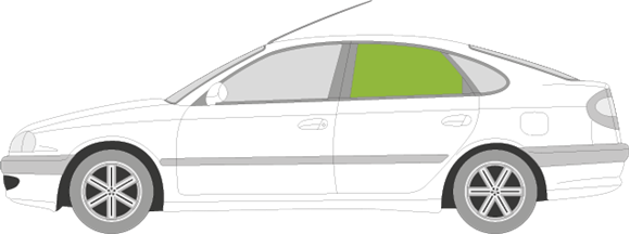 Afbeelding van Zijruit links Toyota Avensis 5 deurs