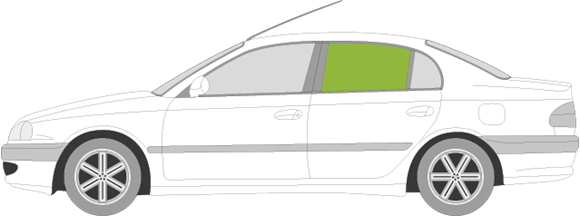 Afbeelding van Zijruit links Toyota Avensis sedan