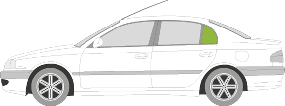 Afbeelding van Zijruit links Toyota Avensis sedan