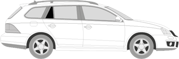 Afbeelding van Zijruit rechts Volkswagen Golf break (DONKERE RUIT)