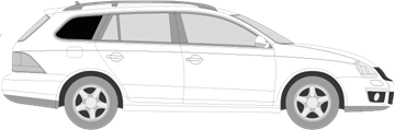 Afbeelding van Zijruit rechts Volkswagen Golf break (DONKERE RUIT)