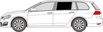 Afbeelding van Zijruit links VW Golf Variant (DONKERE RUIT)
