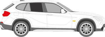 Afbeelding van Zijruit rechts BMW X1 (DONKERE RUIT)