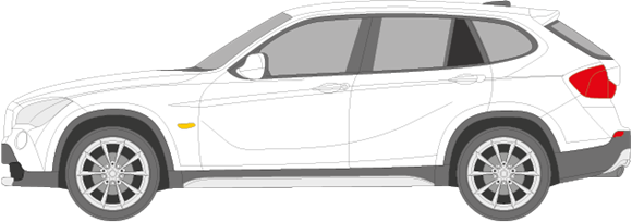 Afbeelding van Zijruit links BMW X1 (DONKERE RUIT)