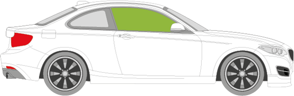 Afbeelding van Zijruit rechts BMW 2-serie 2 deurs coupé