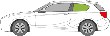 Afbeelding van Zijruit links BMW 1-serie 3 deurs