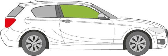 Afbeelding van Zijruit rechts BMW 2-serie 2 deurs coupé