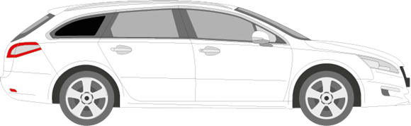 Afbeelding van Zijruit rechts Peugeot 508 SW (DONKERE RUIT)