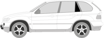 Afbeelding van Zijruit links BMW X5 (DONKERE RUIT)