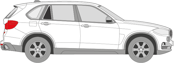 Afbeelding van Zijruit rechts BMW X5 (DONKERE RUIT)