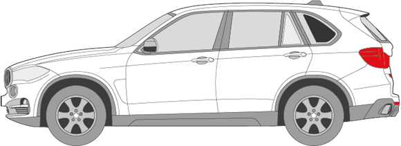 Afbeelding van Zijruit links BMW X5 (DONKERE RUIT)