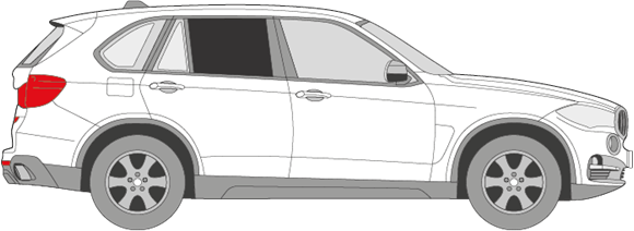 Afbeelding van Zijruit rechts BMW X5 (DONKERE RUIT)