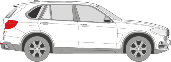 Afbeelding van Zijruit rechts BMW X5 (DONKERE RUIT)