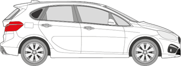 Afbeelding van Zijruit rechts BMW 2-serie Active Tourer (DONKERE RUIT) 