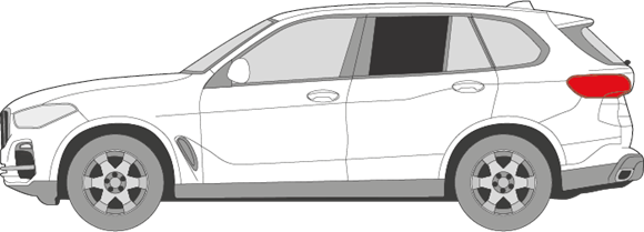 Afbeelding van Zijruit links BMW X5 (DONKERE RUIT)