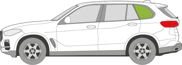 Afbeelding van Zijruit links BMW X5 