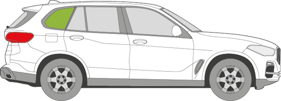 Afbeelding van Zijruit rechts BMW X5 