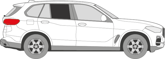 Afbeelding van Zijruit rechts BMW X5 (DONKERE RUIT)