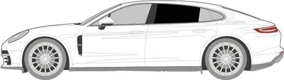 Afbeelding van Zijruit links Porsche Panamera (DONKERE RUIT) 