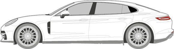 Afbeelding van Zijruit links Porsche Panamera (DONKERE RUIT)