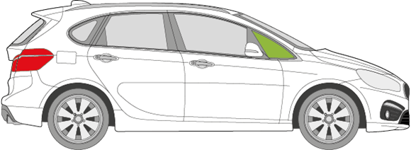 Afbeelding van Zijruit rechts BMW 2-serie Gran Tourer