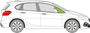 Afbeelding van Zijruit rechts BMW 2-serie Gran Tourer