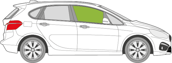 Afbeelding van Zijruit rechts BMW 2-serie Active Tourer