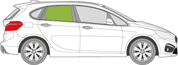 Afbeelding van Zijruit rechts BMW 2-serie Active Tourer 