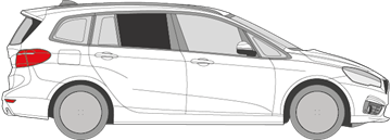 Afbeelding van Zijruit rechts BMW 2-serie Gran Tourer (DONKERE RUIT)