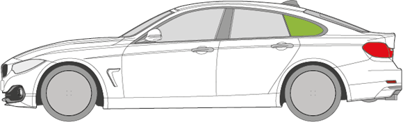 Afbeelding van Zijruit links BMW 4-serie 4 deurs coupé 