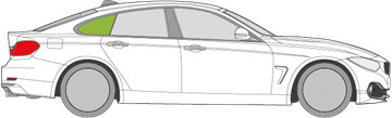 Afbeelding van Zijruit rechts BMW 4-serie 4 deurs coupé 