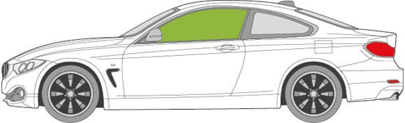 Afbeelding van Zijruit links BMW 4-serie 2 deurs coupé
