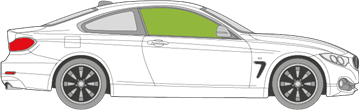 Afbeelding van Zijruit rechts BMW 4-serie 2 deurs coupé