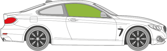Afbeelding van Zijruit rechts BMW 4-serie 2 deurs coupé