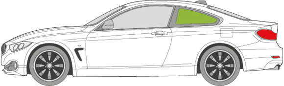 Afbeelding van Zijruit links BMW 4-serie 2 deurs coupé