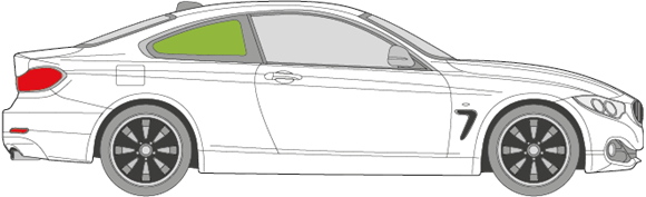 Afbeelding van Zijruit rechts BMW 4-serie 2 deurs coupé