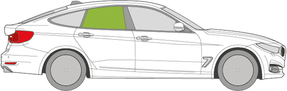 Afbeelding van Zijruit rechts BMW 3-serie GT 5 deurs