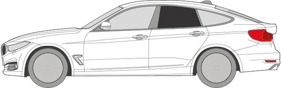 Afbeelding van Zijruit links BMW 3-serie GT 5 deurs (DONKERE RUIT)