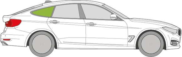 Afbeelding van Zijruit rechts BMW 3-serie GT 5 deurs