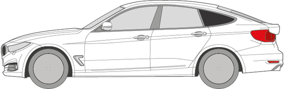 Afbeelding van Zijruit links BMW 3-serie GT 5 deurs (DONKERE RUIT)