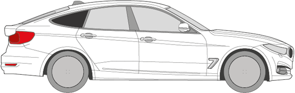 Afbeelding van Zijruit rechts BMW 3-serie GT 5 deurs (DONKERE RUIT)